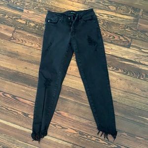 Black Raw Hem KanCan Jeans